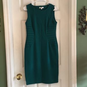 Emerald green sleeveless dress